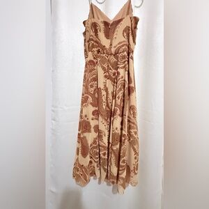 Rabbit Rabbit Rabbit Brown and Orange Strapless Sundress for Weddings
